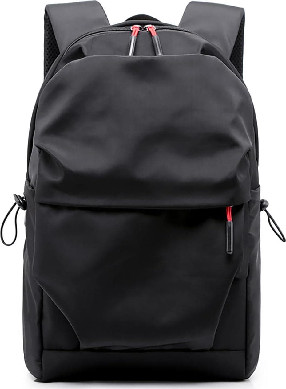 Laptop Backpack for Men Women Waterproof Black College Backpacks Lightweight Travel Rucksack Middle School Bag For Girls Boys (Black)