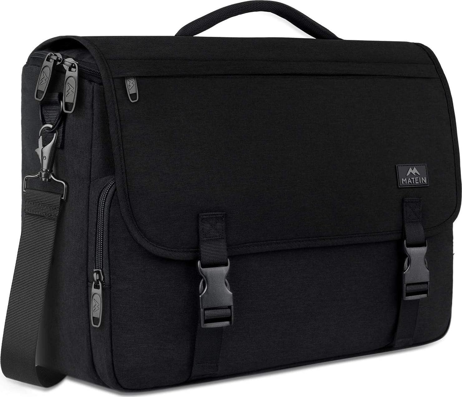 MATEIN Men’s 15.6″ Water-Resistant Laptop Messenger Bag, Black